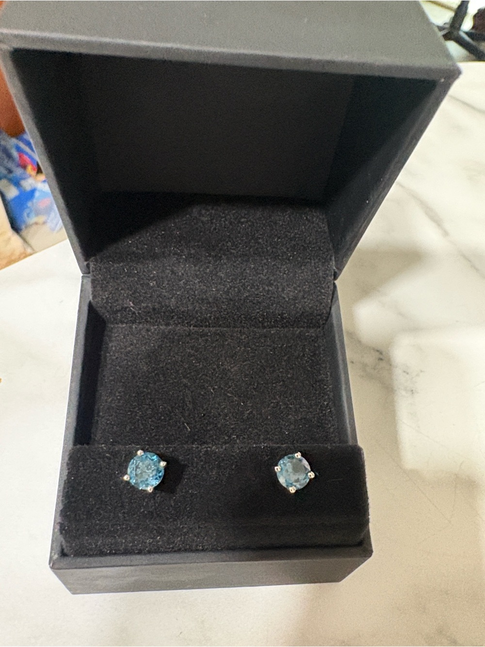 925 new Genuine Topaz Earrings